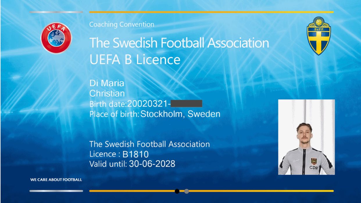 UEFA B Licence — Christian Di Maria